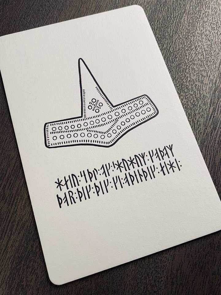 Thor and Odin Postcard for wholesale by Hyldyr