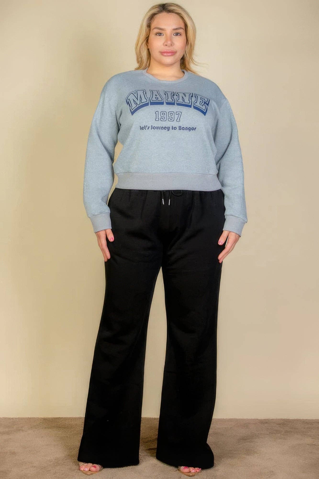 CC Wholesale Clothing - Vendita all'ingrosso Pantaloni sportivi/da jogging loungewear - Donna - Pantaloni sportivi Plus Size con coulisse in vita e tasca obliqua4