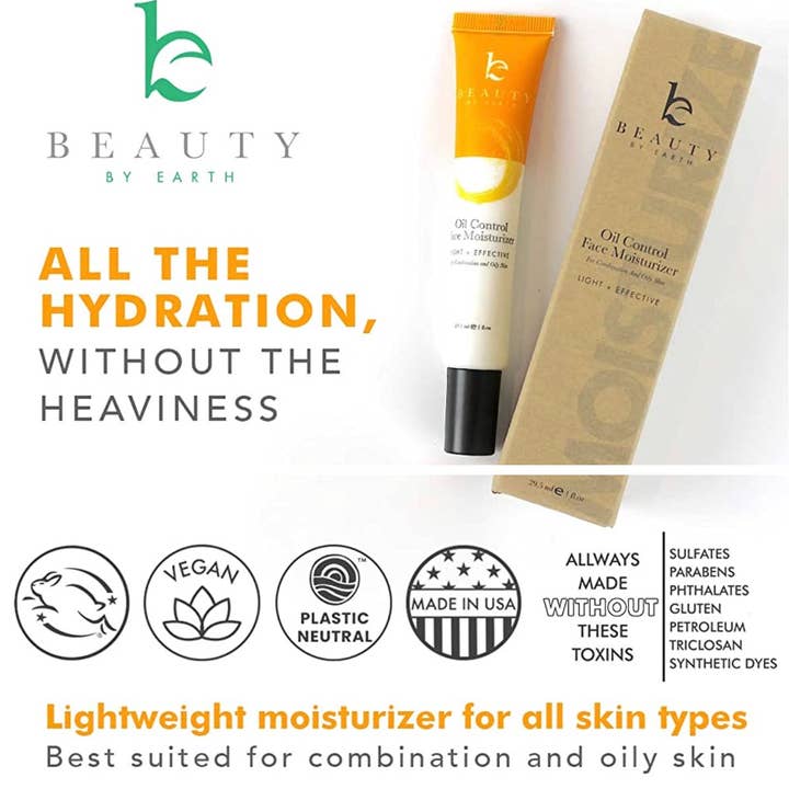 Beauty By Earth - Wholesale Facial Moisturizer - Oil Control Face Moisturizer 1oz