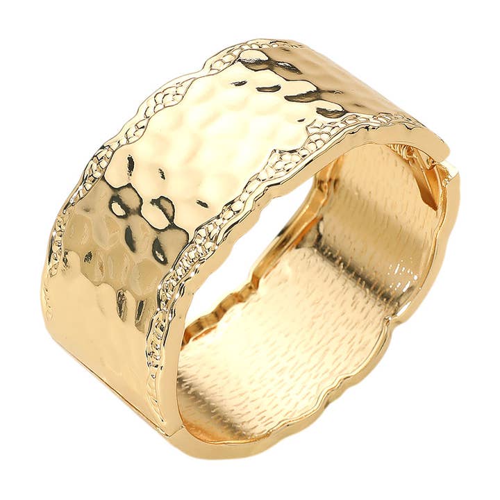 Sensibling Corp. - Venta al por mayor Brazalete - Pulsera ancha de bisagra de metal martillado1