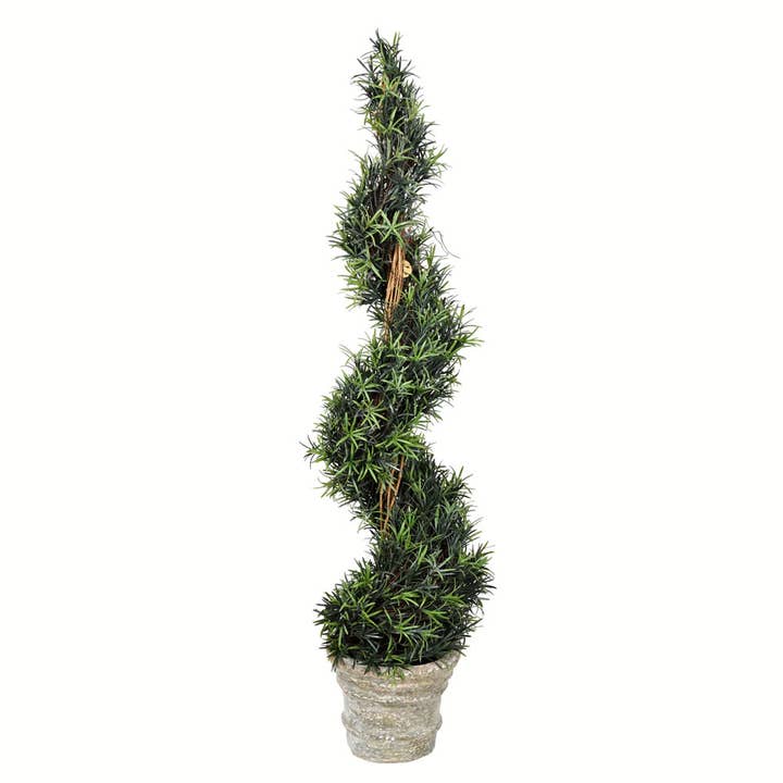Vickerman 54" Potted Rosemary Spiral for wholesale by Vickerman