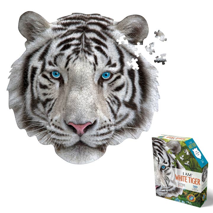 Madd Capp Games & Puzzles - Wholesale Puzzle - Adult - I AM White Tiger 300 piece jigsaw puzzle - gift
