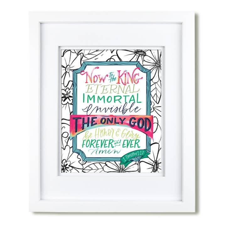 "To the King" scripture art print for wholesale by Krystal Whitten Studio