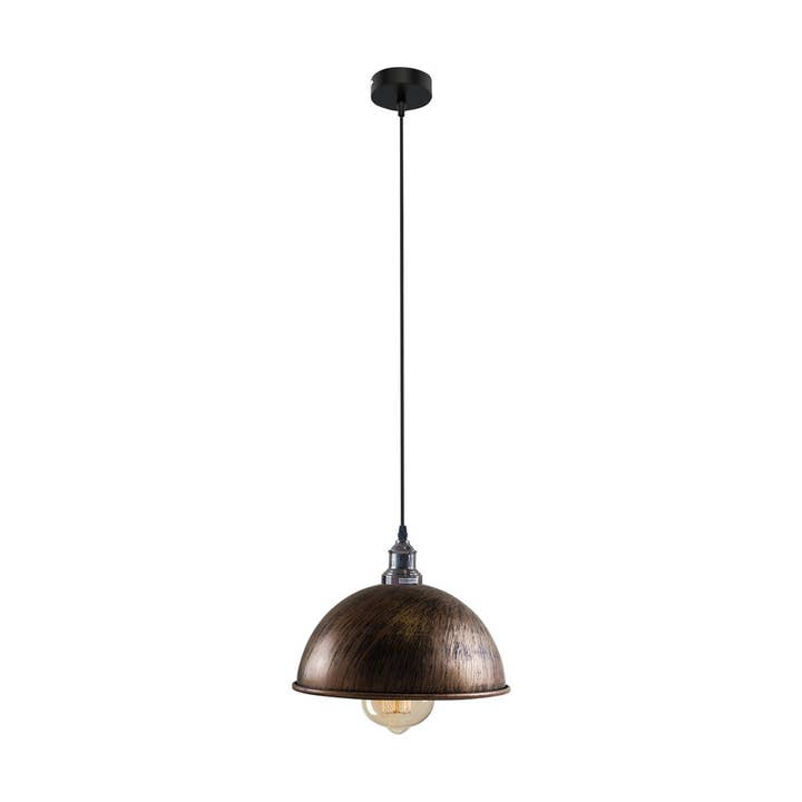 Brushed Copper Retro Industrial Hang Pendant Light Shade for wholesale by Ledsone