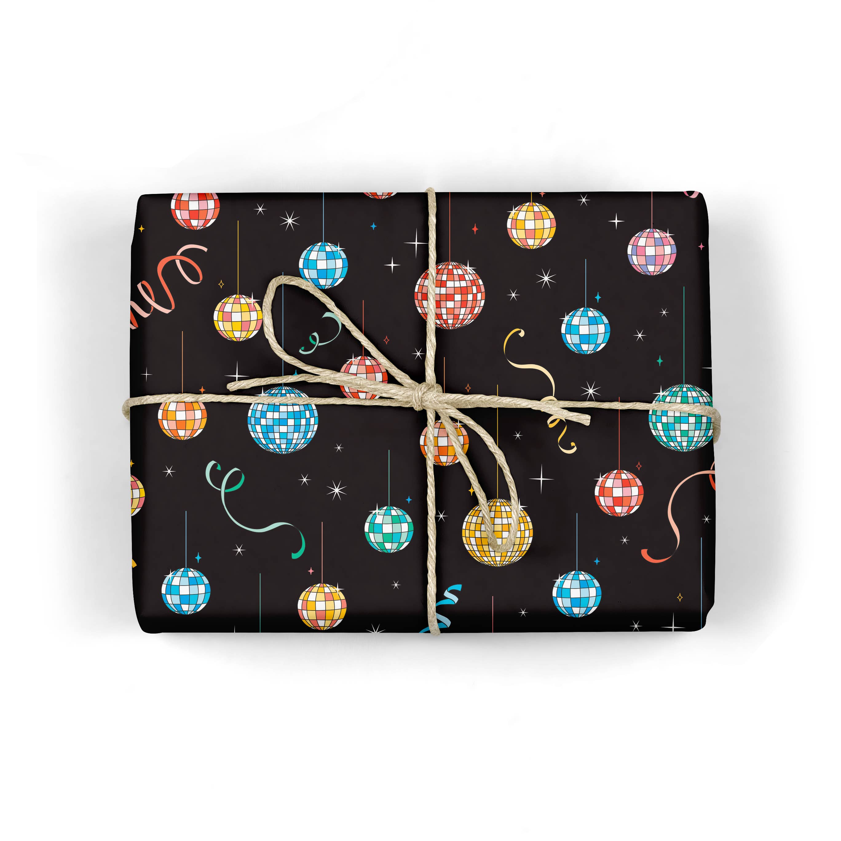 MELLOWWORKS - Wholesale Wrapping Paper Roll - Disco Balls Gift Wrap Roll1