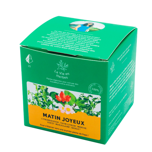 Ecohesens - Wholesale Health/Detox Tea - Happy morning BIO - 15 pyramids - La vie en Herbes1