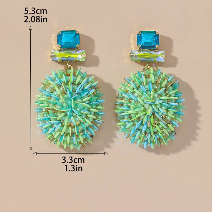 Blossom bijoux - Vendita all'ingrosso Orecchini pendenti - Orecchini a perno con strass 25PEBOL0191