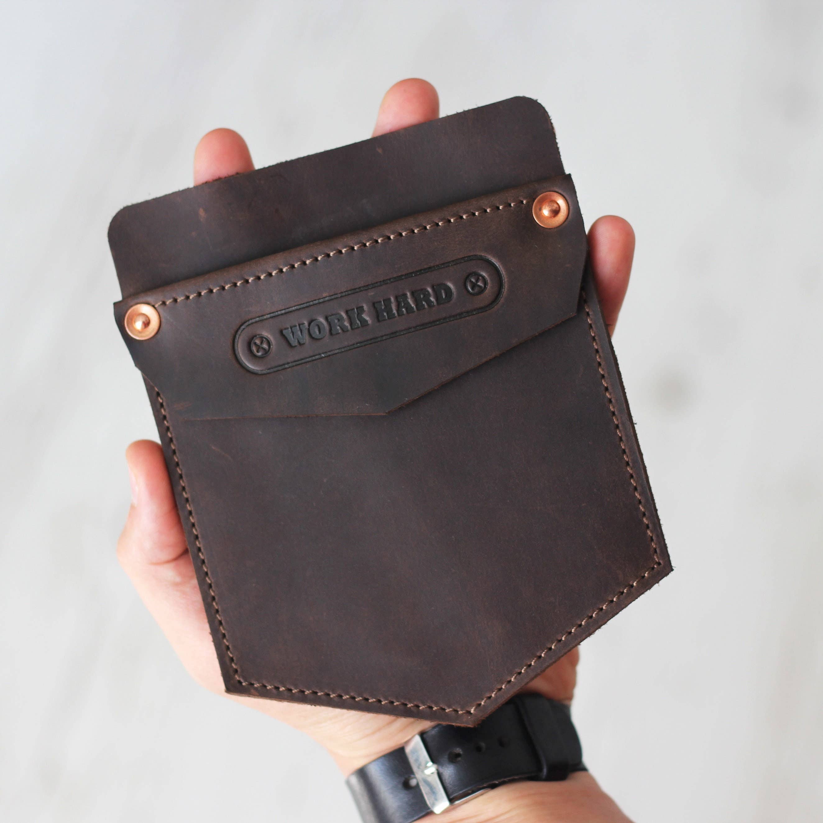 Pol Leather Studio – wholesale Pocket knife/holder – Personalized Leather Pocket Protector3