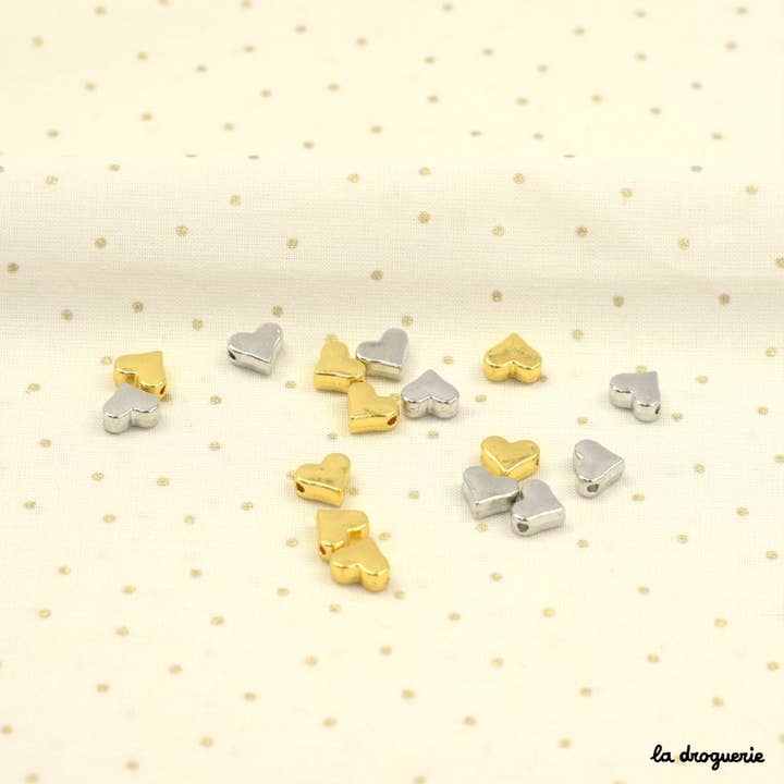 LA DROGUERIE - Wholesale Beads - Practical Pearl heart horizontal hole1
