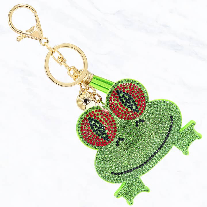 Suzie Q USA - Wholesale Keychain – Women's - Red Eyed Frog Glitter Keychain