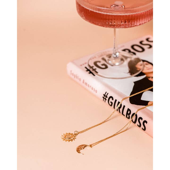 Sol Sun & Moon Necklace Gold for wholesale on Faire4