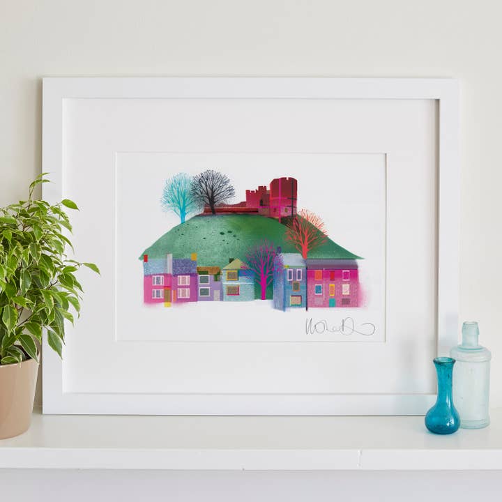 Lewes Castle Print, Sussex Art for wholesale by I Drew This