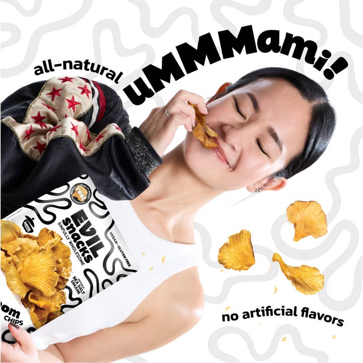 EVIL SNACKS - Wholesale Chips - Evil Snacks Crunchy Mushroom Chips Sriracha Lime Flavor, 2oz4