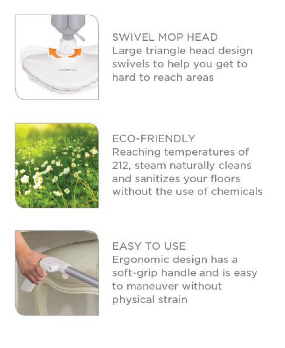 True & Tidy - Wholesale Mop - 1300 Watt Steam Mop Deluxe Set2