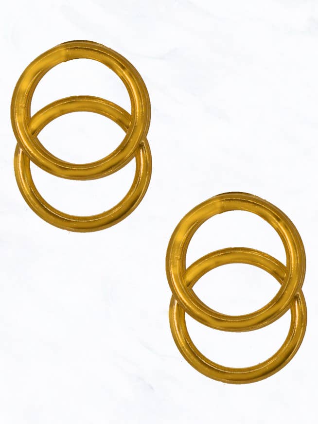 Dreilagige runde Ohrstecker aus Metall für den Großhandel von Suzie Q USA