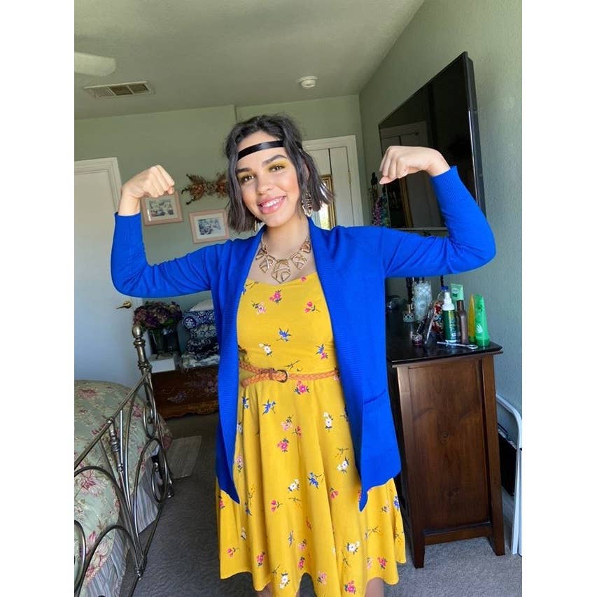 Mak - Wholesale Cardigan - Women's - Long Sleeve Open Front Knit Shrug w/ Pocket Cardigan MK8558Y35