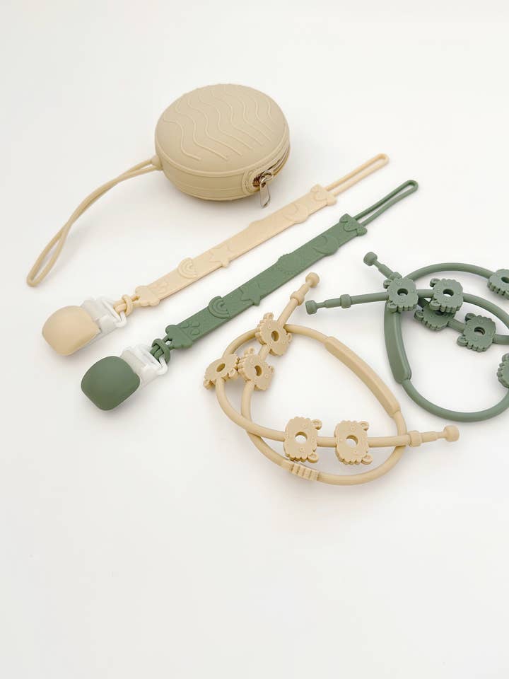 Pacifier Bag, Clip , Toy Chain Set for wholesale by SnowyMoose