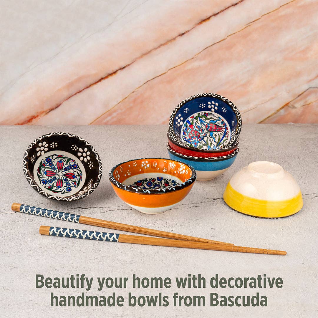 Bascuda – Großhandel Schüssel – Set mit 6 Keramik-Dipschalen – Rochelle, Rochelle Bloom – 8 cm4