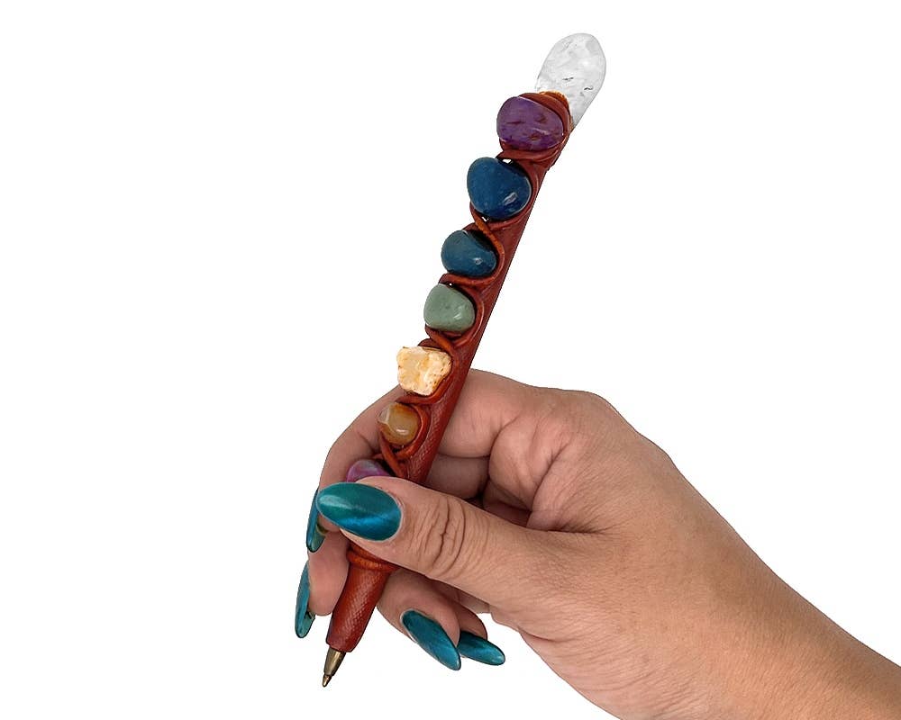 Pichincha - Wholesale Pen - Chakra 7 Stone Durepox Resin Refillable Pen3