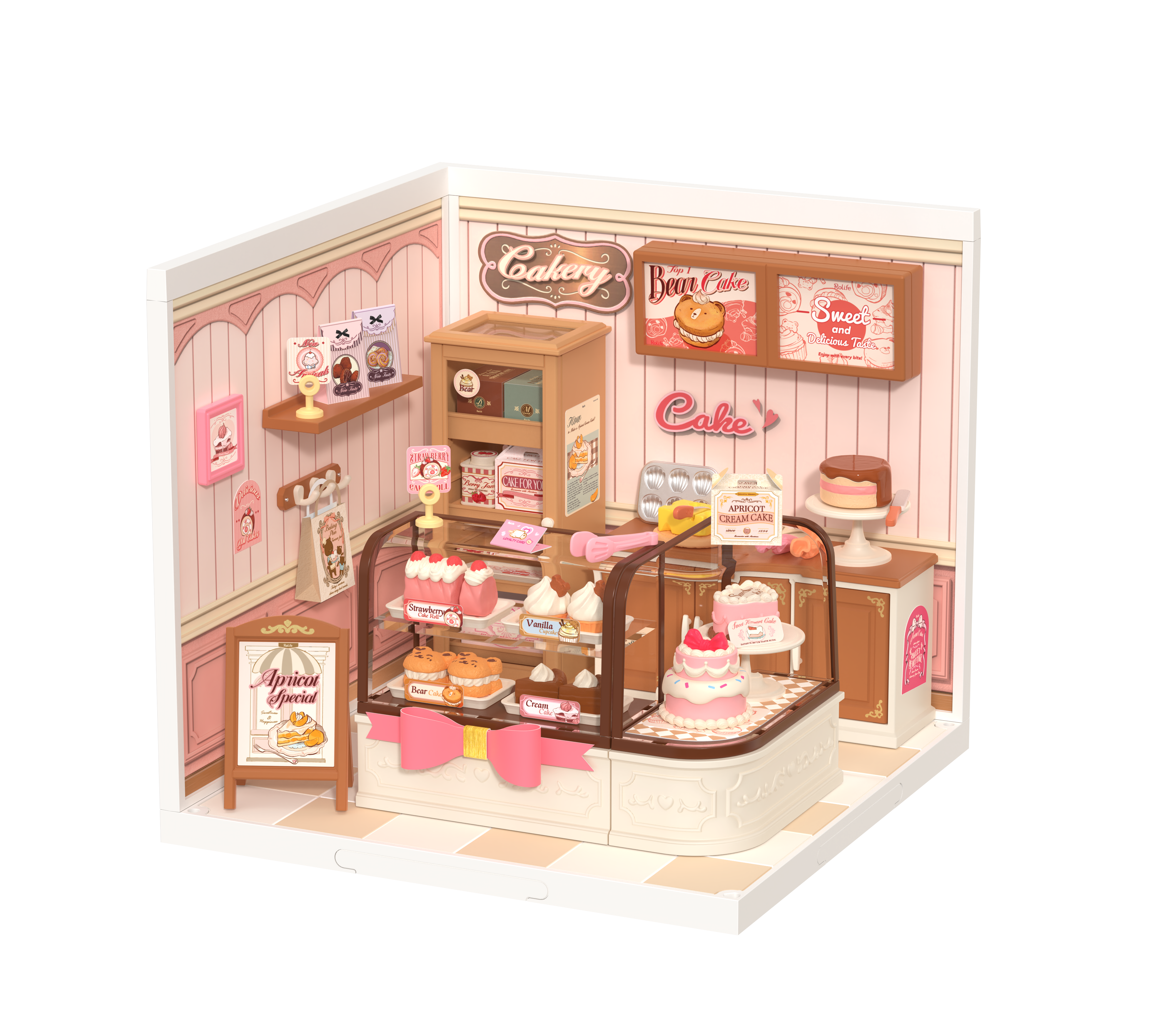 Robotime - Wholesale DIY Craft Kit - DW019B Rolife Tasty Cake Shop DIY Miniature House0