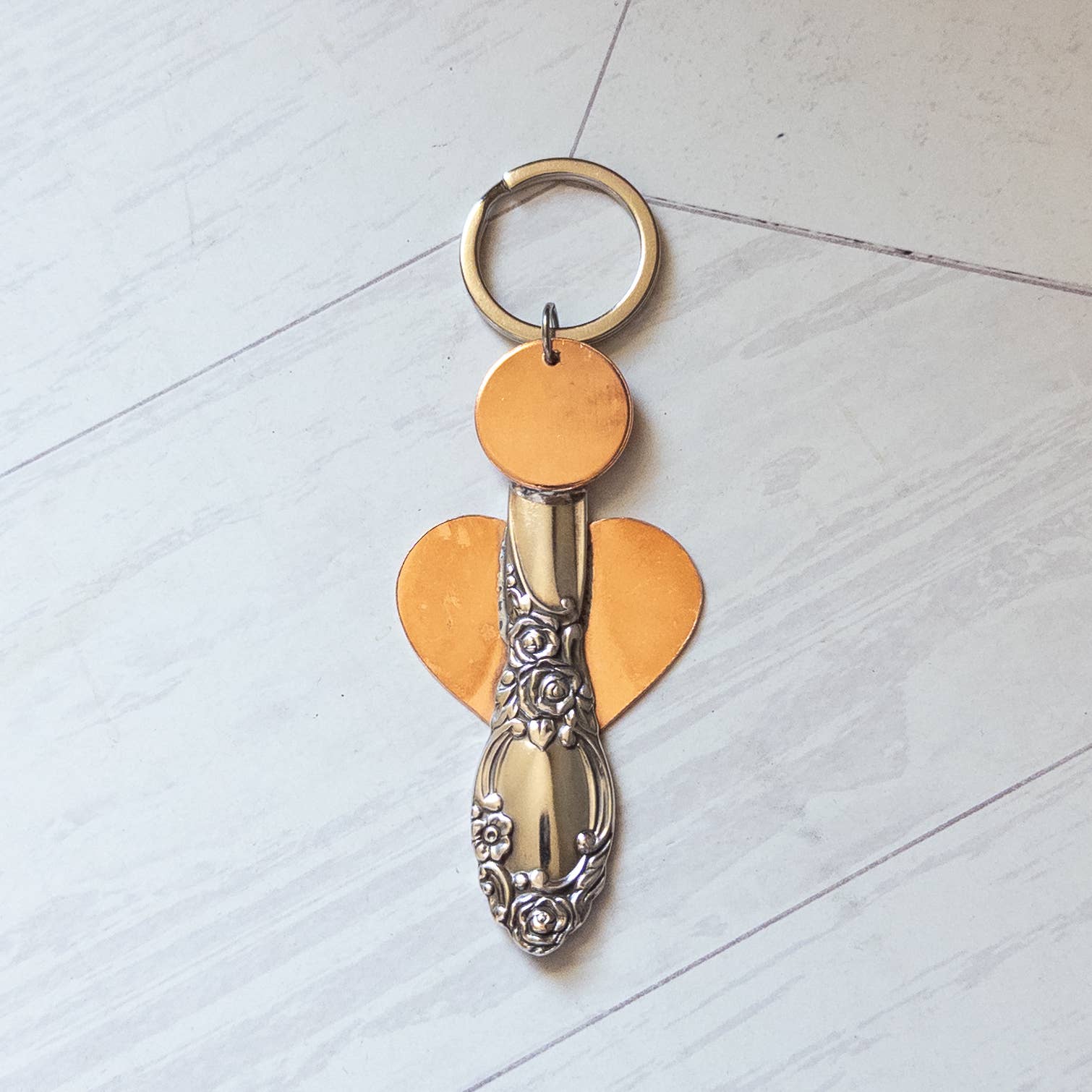 Girl Ran Away With the Spoon – wholesale Keychain – Women's – Spoon Handle Angel Keychain3