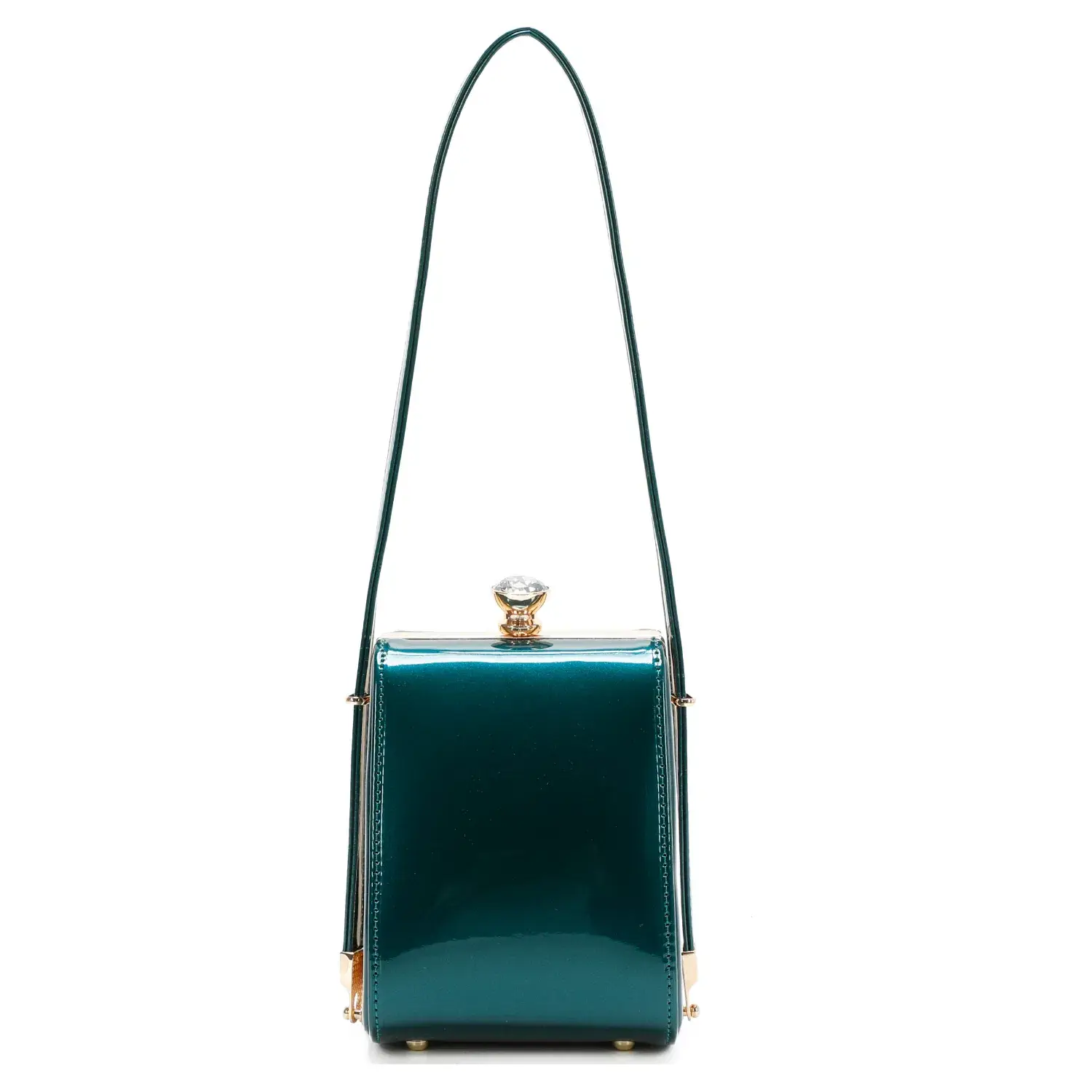 Superbia - Vente Sac porté épaule – femme - Sac verni Superbia à sangle ajustable et fermoir en diamant6