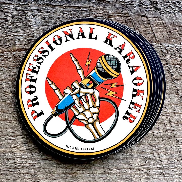 Midwest Apparel - Wholesale Sticker - Professional Karaoker Sticker0