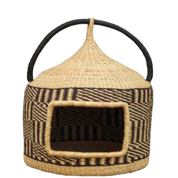 The African Home Goods - Vente Lit – chat - Lit pour chat, lit pour animal de compagnie, panier pour chat, meuble pour animaux de compagnie, lit pour chat fait main, panier Bolga, panier africain