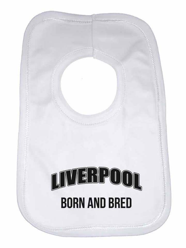 Bavettes Liverpool Born and Bred pour garçons et filles pour la vente par Little Ratbag