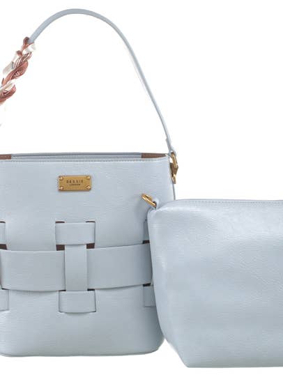 WEAVE 2 IN 1 BUCKET BAG WITH SCARF for wholesale by Bessie London