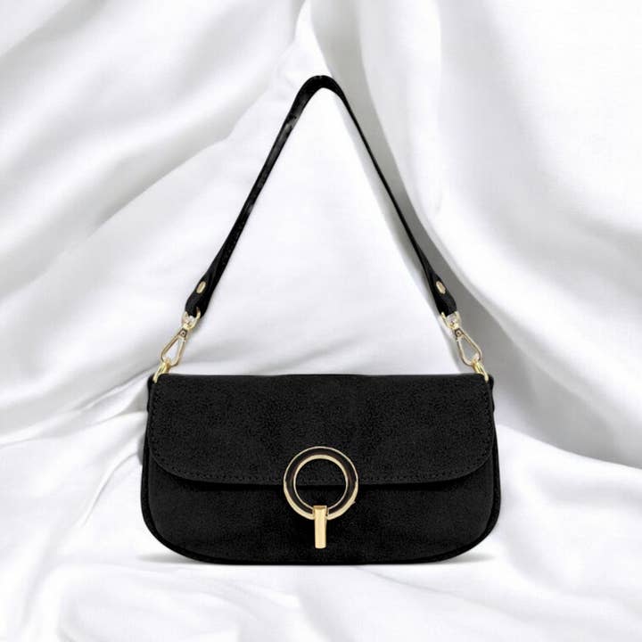 ITALIAN'S LEATHER - Wholesale Shoulder Bag - Women's - Nuria Suede Leather Bag 25030525