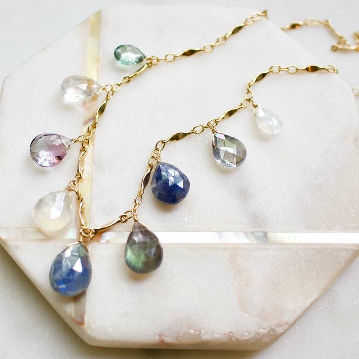 a.v. max - Wholesale Pendant/Charm Necklace - Large Teardrop Neck|5 color options11