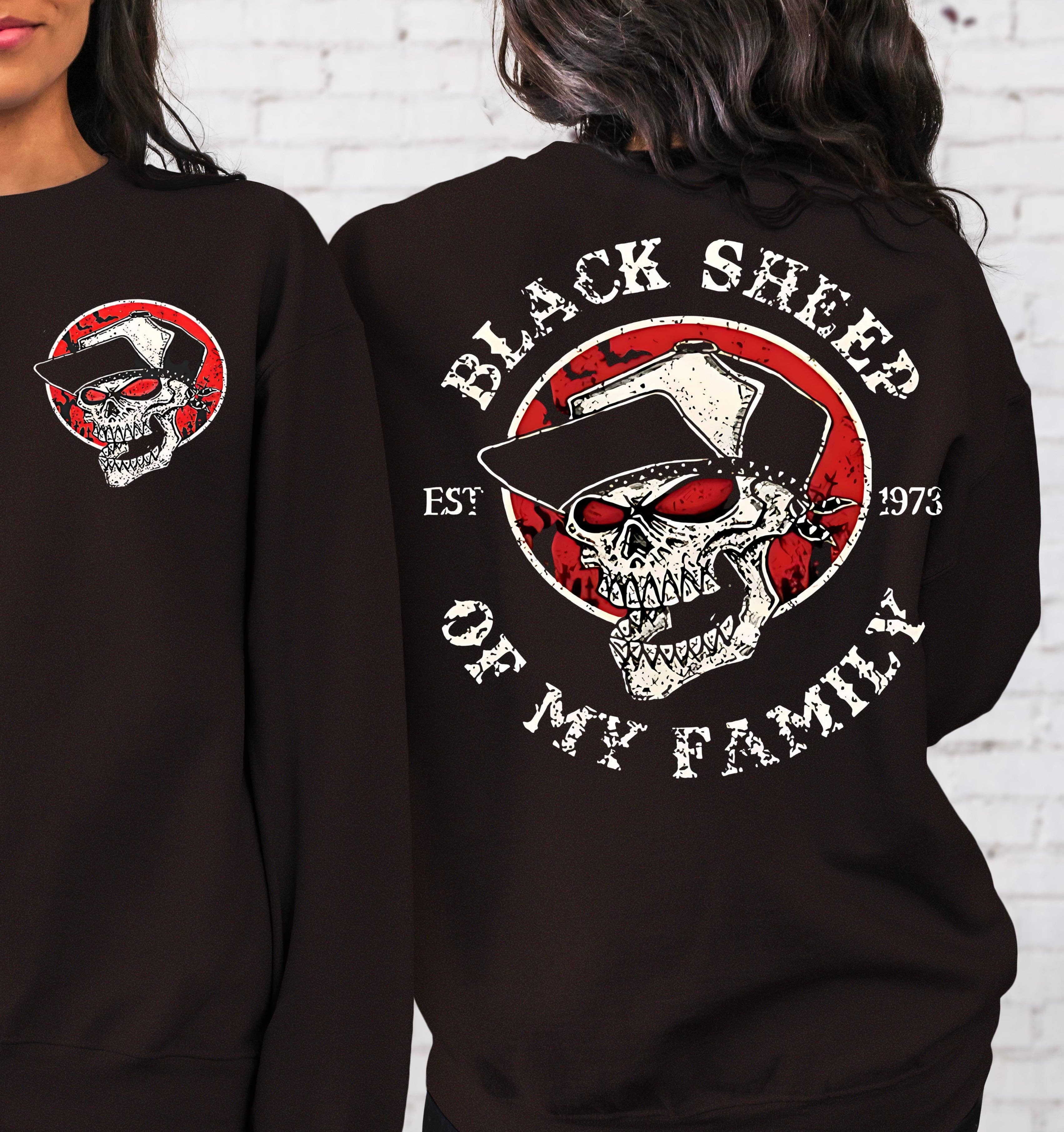 STRONG N FREE CDN - Wholesale Grafisch sweatshirt - Uniseks - Sweatshirt met capuchon Gear Head Black Sheep Vintage1