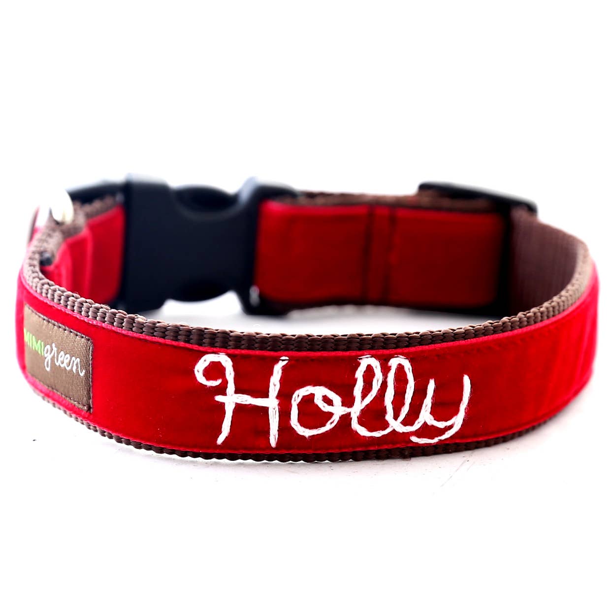 Mimi Green - Wholesale Pet Collar - Dog - Hand Embroidered Dog Collar Personalized w/ Dogs Name10