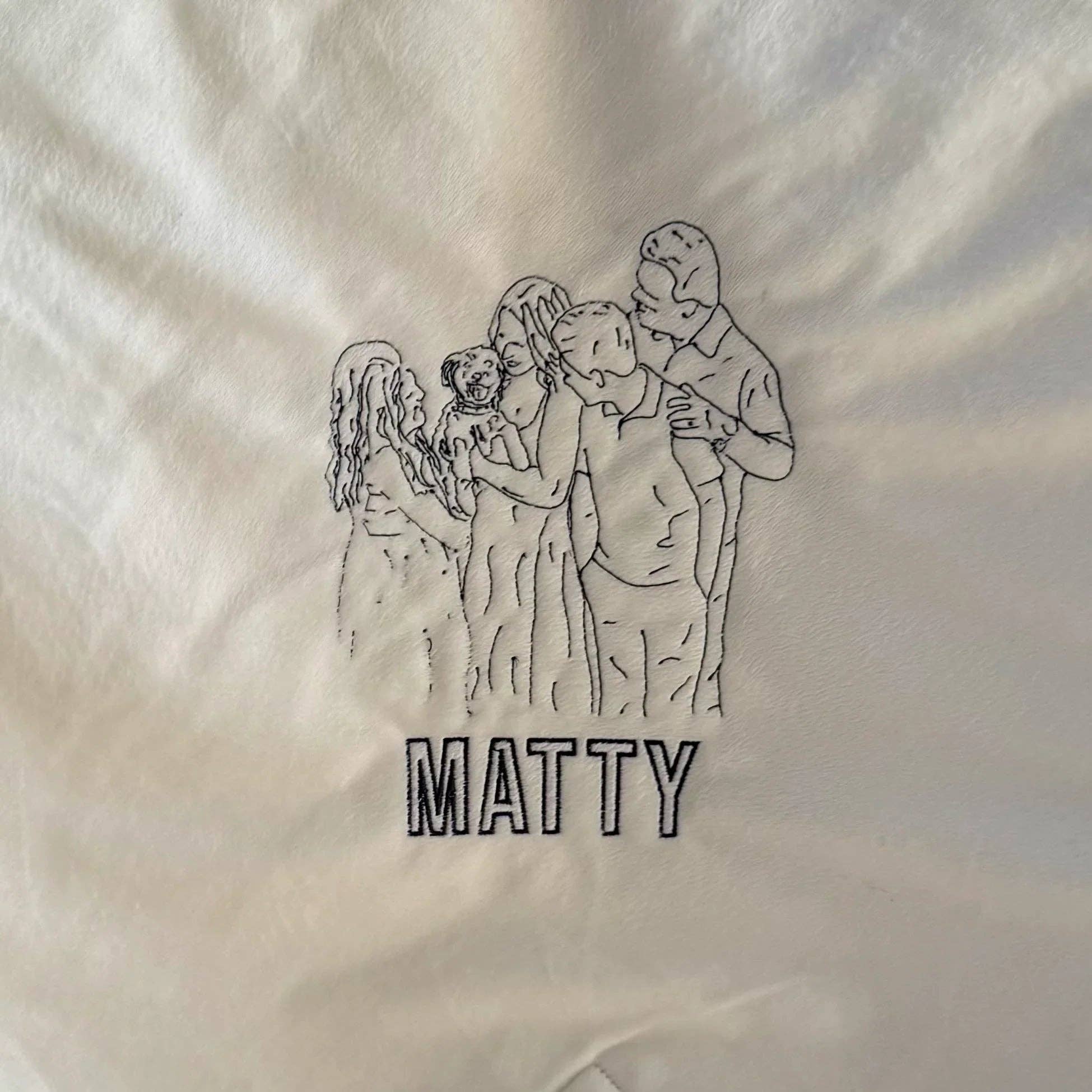 Swain Co. Embroidery & Press - Wholesale Receiving Blanket - Baby - Super Soft Embroidered Minky Blanket | Embroidered Photo Blanket | Family Photo Keepsake | Pet Remembrance2