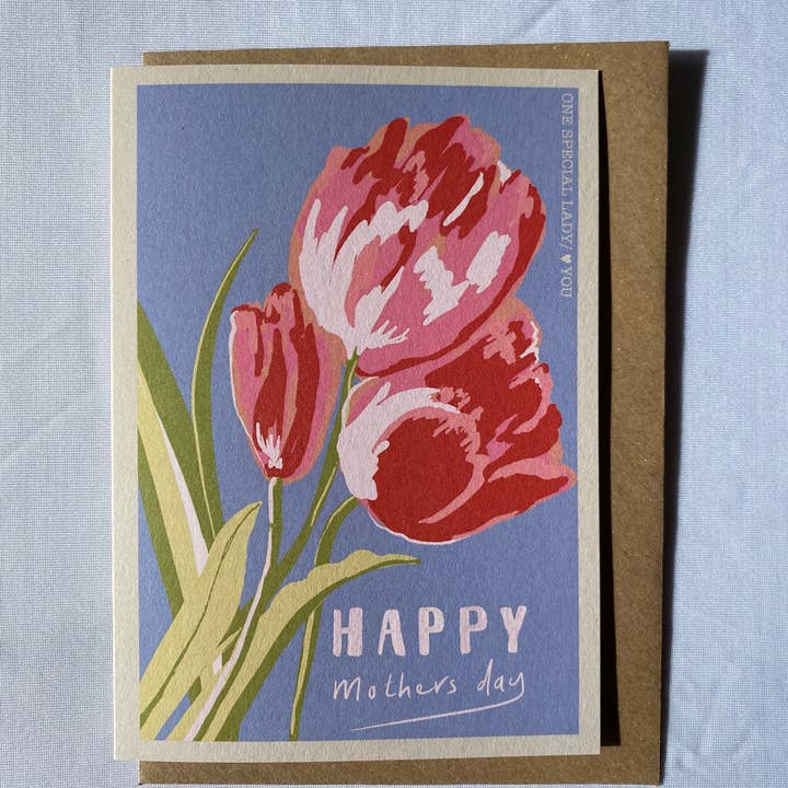 Cartão Tulipa Dia da Mãe, uma senhora especial LMMD004 por atacado de Lise Marie prints