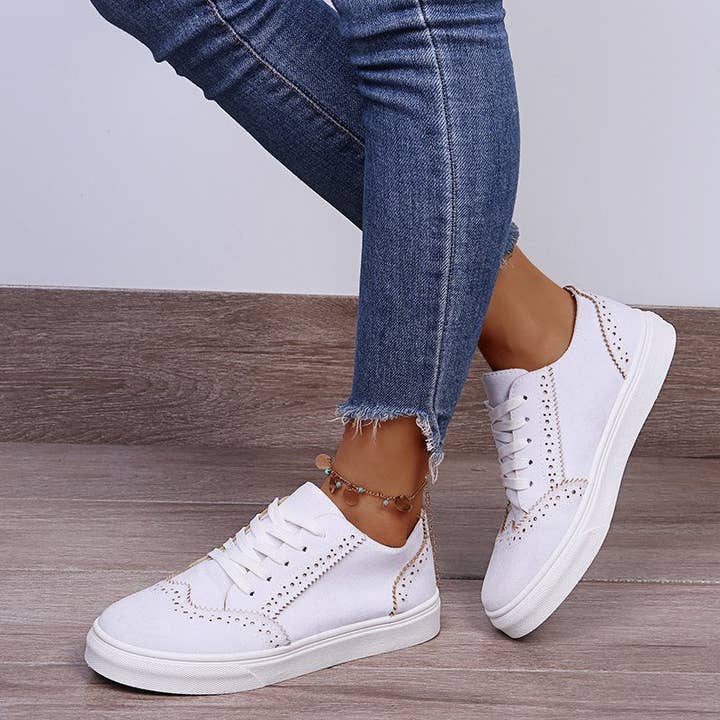 Beyond Apparel - Wholesale Lifestyle Sneakers - Women's - Suede Lace-Up Flat Sneakers9