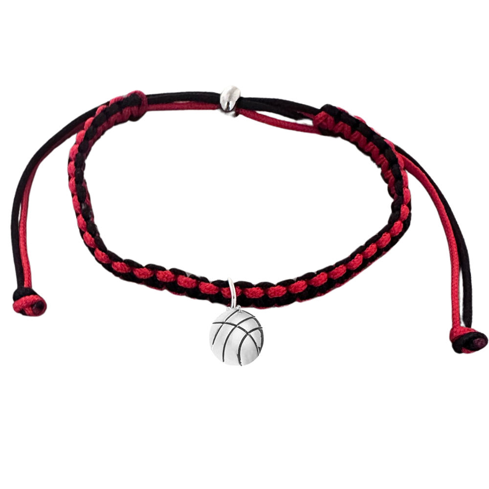 Sportybella - Wholesale Bedelarmbandje - Basketbal Veelkleurige Bedel Touw Armband - Kies Kleur7