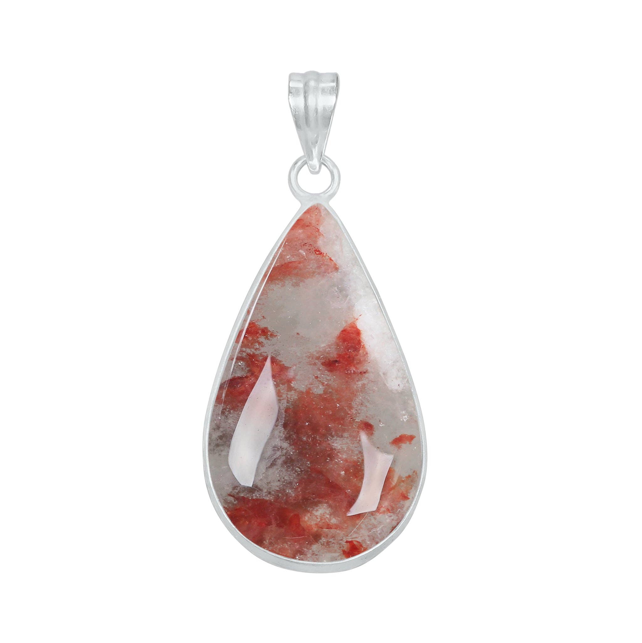 Handmade Jewels – wholesale Individual charm/pendant – Cherry Quartz Minimalist Pendants -  Handmade, Silver-Plated Brass, Wholesale Crystal Jewelry9