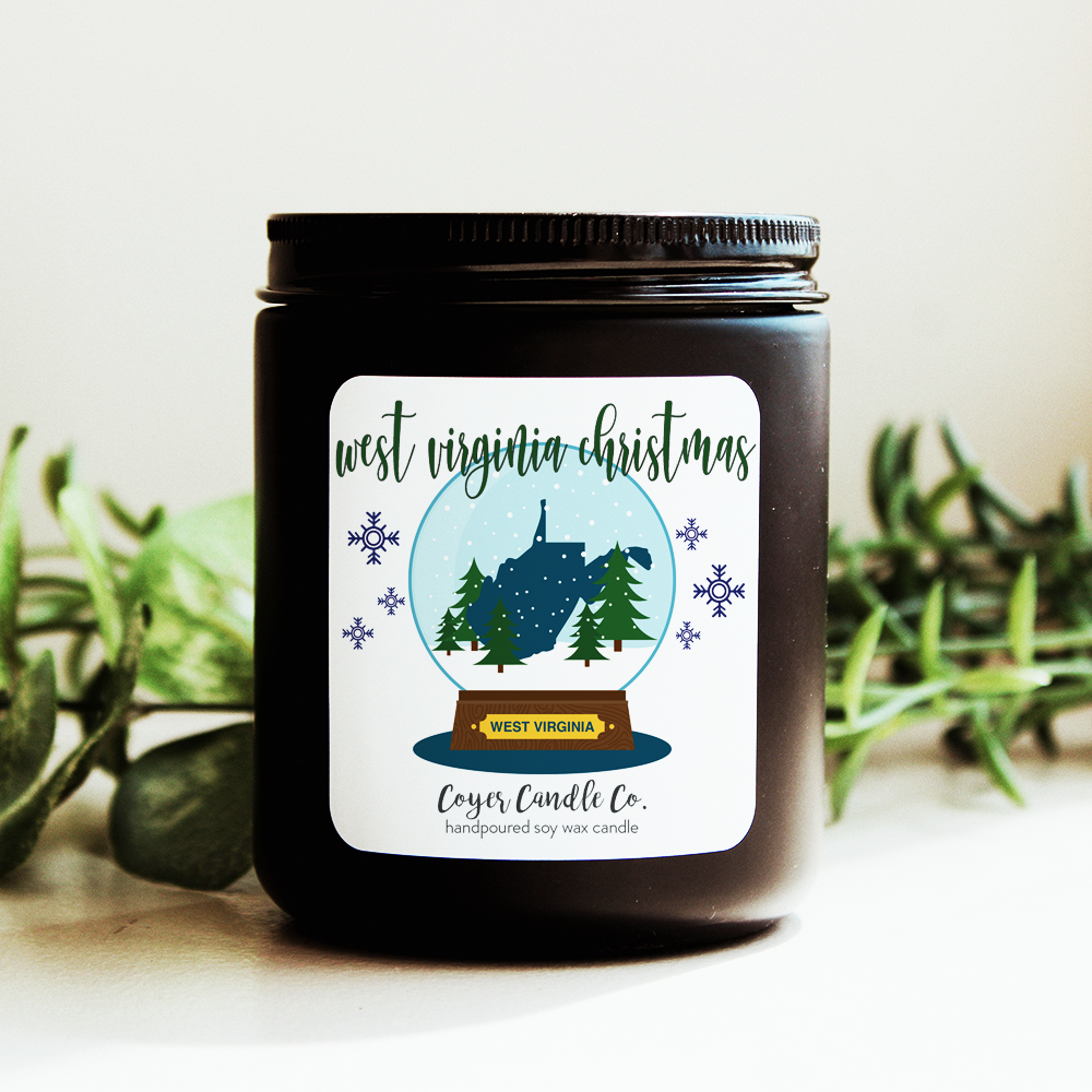 Coyer Candle Co. - Wholesale Jar/Filled Candle - 9 oz Jar Candles - "Your State" Christmas | Winter1