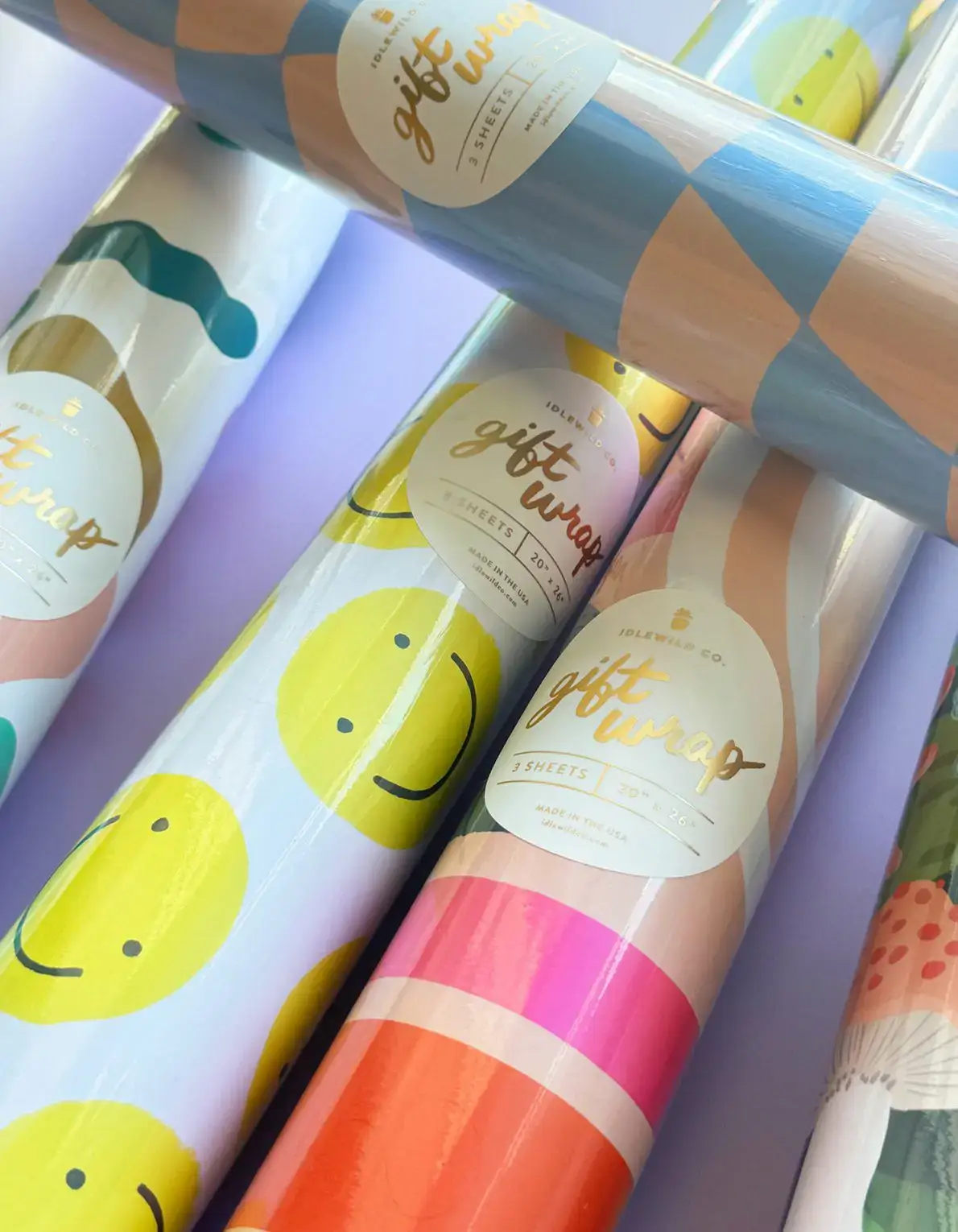 Idlewild Co. – rolo de papel de embrulho por atacado – Embrulho de presente Squiggle Preto & Branco - Rolo de 31