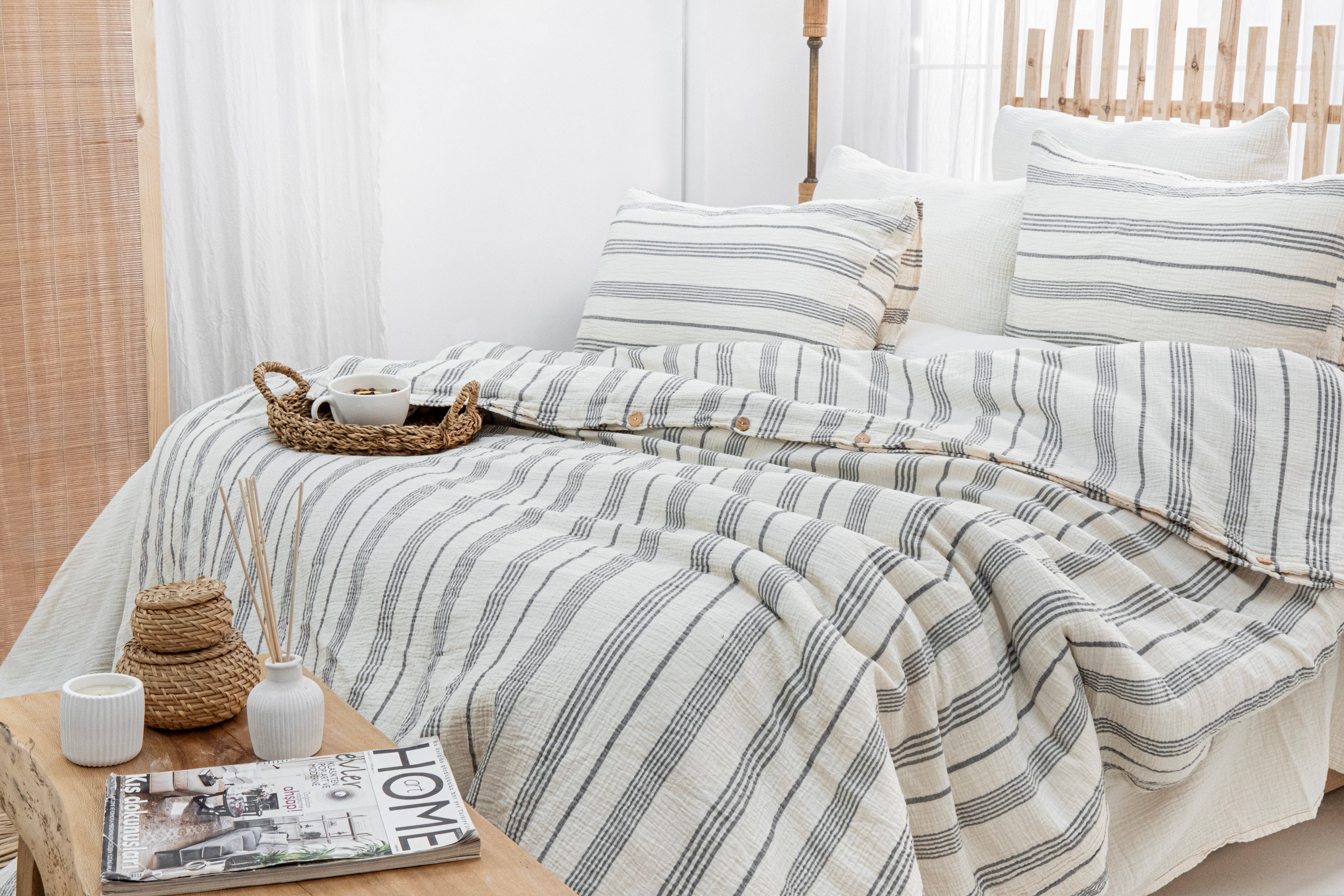 Naturloom - Wholesale Bedding Set - GOTS Certified Organic Muslin Duvet Cover Set with Fitted Sheet and Pillowcases – Hypoallergenic Cotton Bedding13