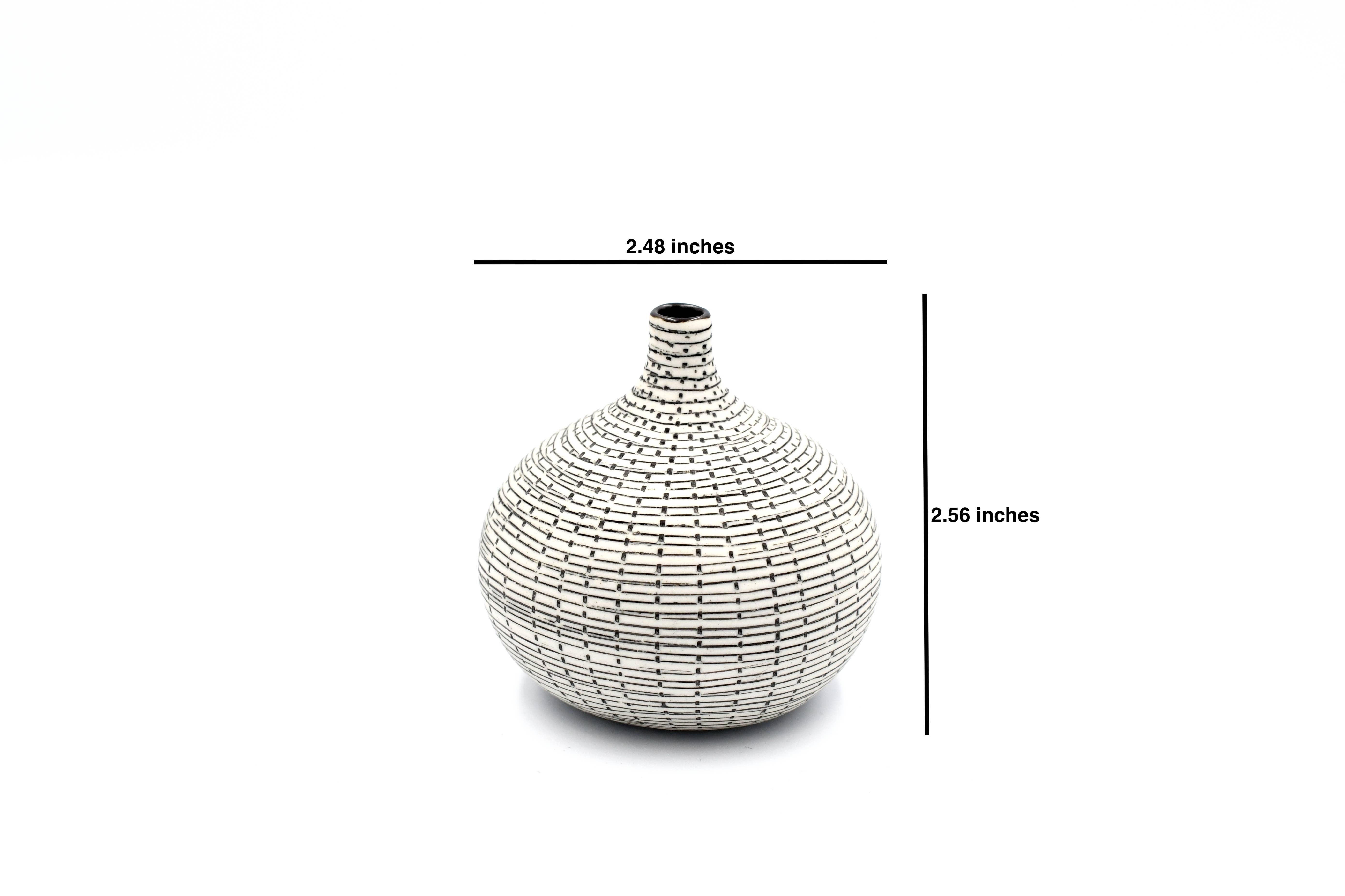 Art Floral Trading LLC – wholesale Vase – 192W71BLACK CONGO TINY S-Handcrafted Porcelain Bud Vase1