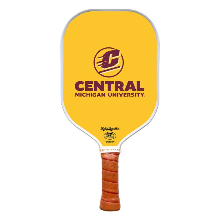 Chippewas CMU Gold Action C-combinatiemerk uit Central Michigan Pickleball Paddle (B2B) voor wholesale door Rally Republic