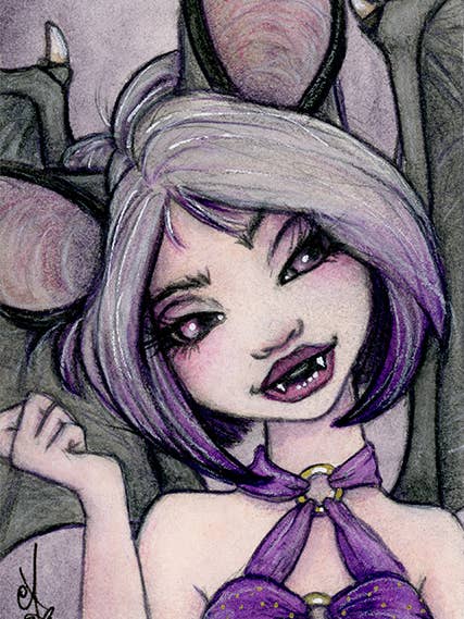 Petite impression artistique ACEO « Larissa » | Faerie Fairy | Halloween pour la vente par Faeries of Glittering Glen