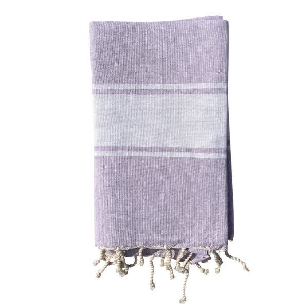 Lilac tradi fouta, Recycled cotton beach towel 200x100cm for wholesale by SoBeach