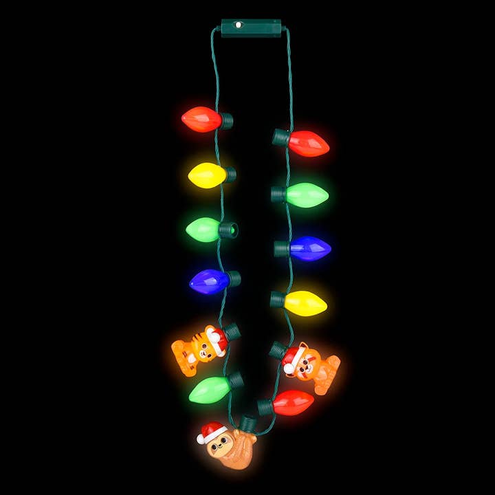 25" Light-Up Christmas Zoo Animal Necklace LLB Light-up Toys for wholesale by La Luna Bella - Toys