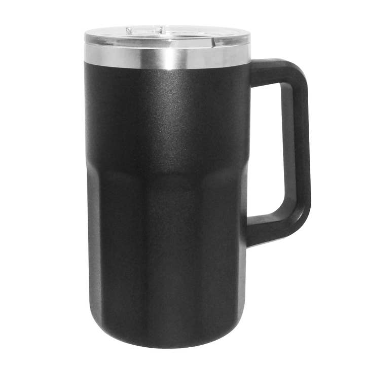 Oggi - Wholesale Beer Glass/Mug - Insulated 27 oz Beer Mug - Black