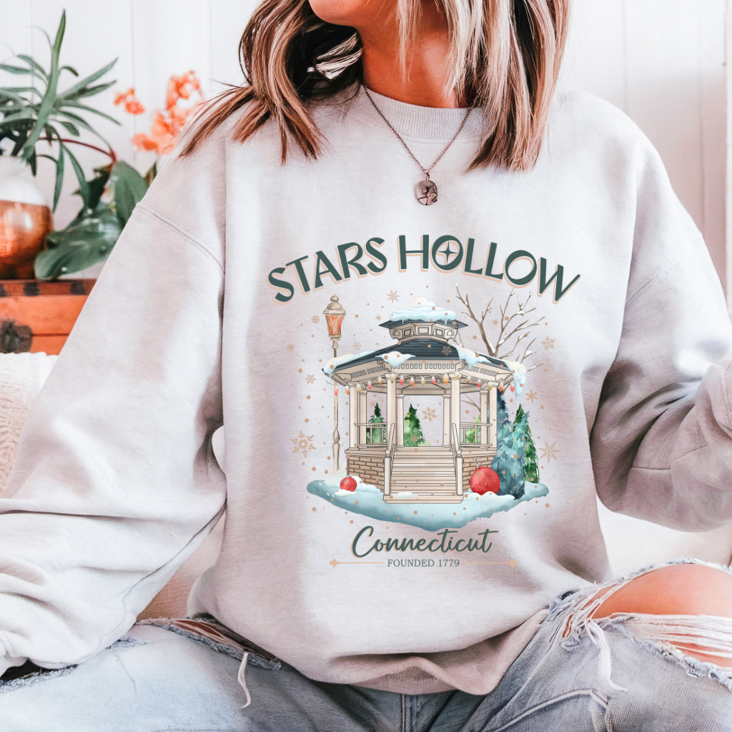 Cozy Moon Co – wholesale Graphic sweatshirt – Women’s – Winter in Stars Hallow Sweatshirt | Holiday Sweatshirt2