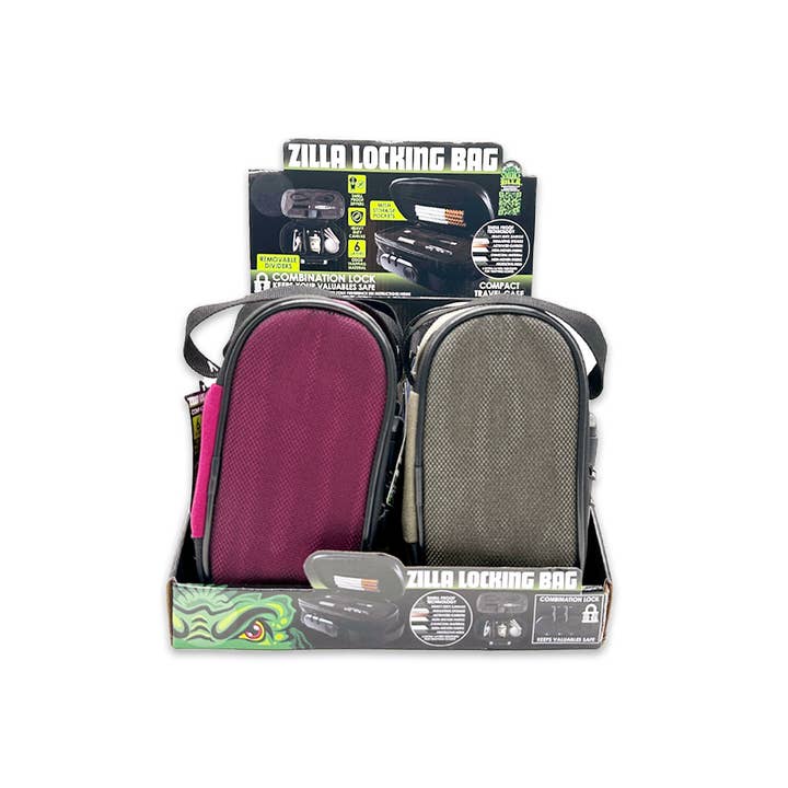 Novelty Brands - Wholesale Retailer Display - Home & Living - Smell Proof Canvas Locking Stash Bag Assortment- 6/Display2